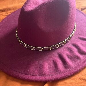 Buttons Purple and Gold Fedora Hat